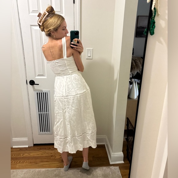 Reformation Everett Linen Midi Sundress white - Picture 13 of 16